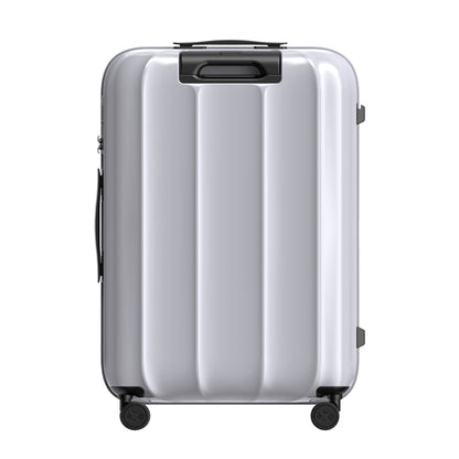 Large Travel Suitcase - Lightweight Hard Case Check In Luggage | VoyageX | Silver | 77 cm