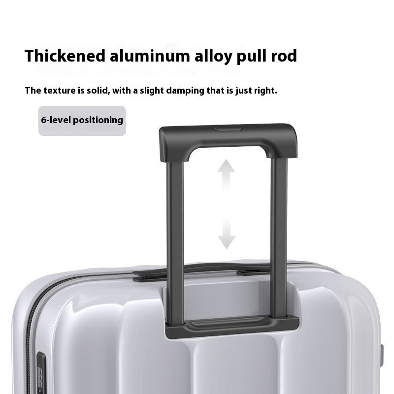 Carry On Luggage - Lightweight Hardside Hand Cabin Suitcase | VoyageX | Silver | 57 cm