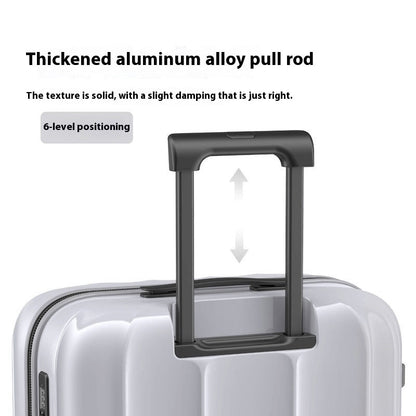 Large Travel Suitcase - Lightweight Hard Case Check In Luggage | VoyageX | Silver | 77 cm