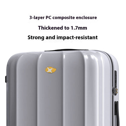 Medium Checked Luggage - Hard Shell Lightweight Suitcase for International Travel | VoyageX | Silver | 66 cm