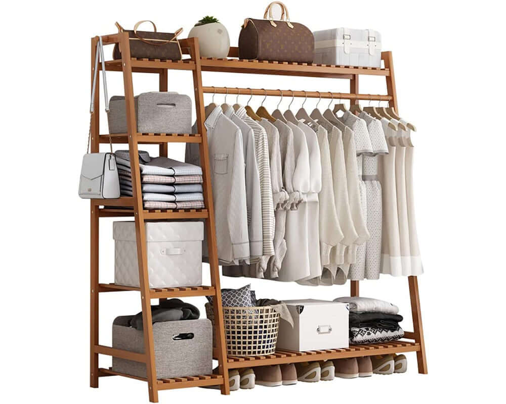 Bamboo Wardrobe 1.3m wide 1.4m High 40cm Wide - The Shopsite