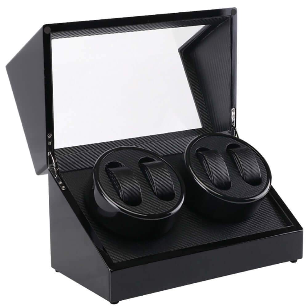 Automatic Quad Watch Winder Wood Display Box Motor Rotation Storage - The Shopsite