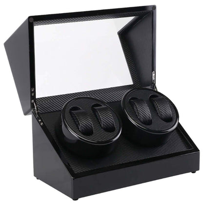 Automatic Quad Watch Winder Wood Display Box Motor Rotation Storage - The Shopsite