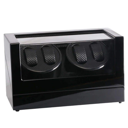 Automatic Quad Watch Winder Wood Display Box Motor Rotation Storage - The Shopsite