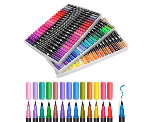 Watercolor Marker Pens Dual Tip 60pcs