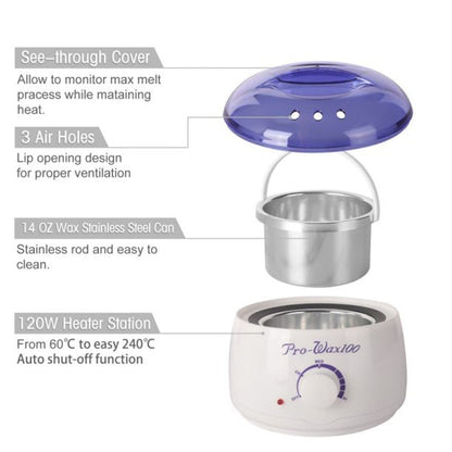 Wax Machine Wax Warmer Kit Hair Remover with Wax Beans - The Shopsite