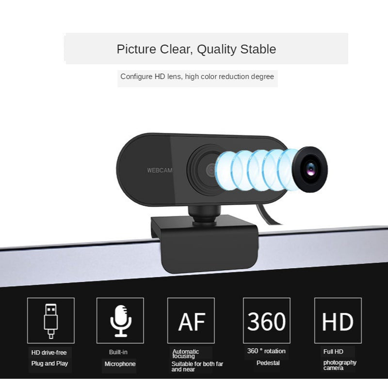Webcam With Built-In Microphone Hd 1080P - The Shopsite