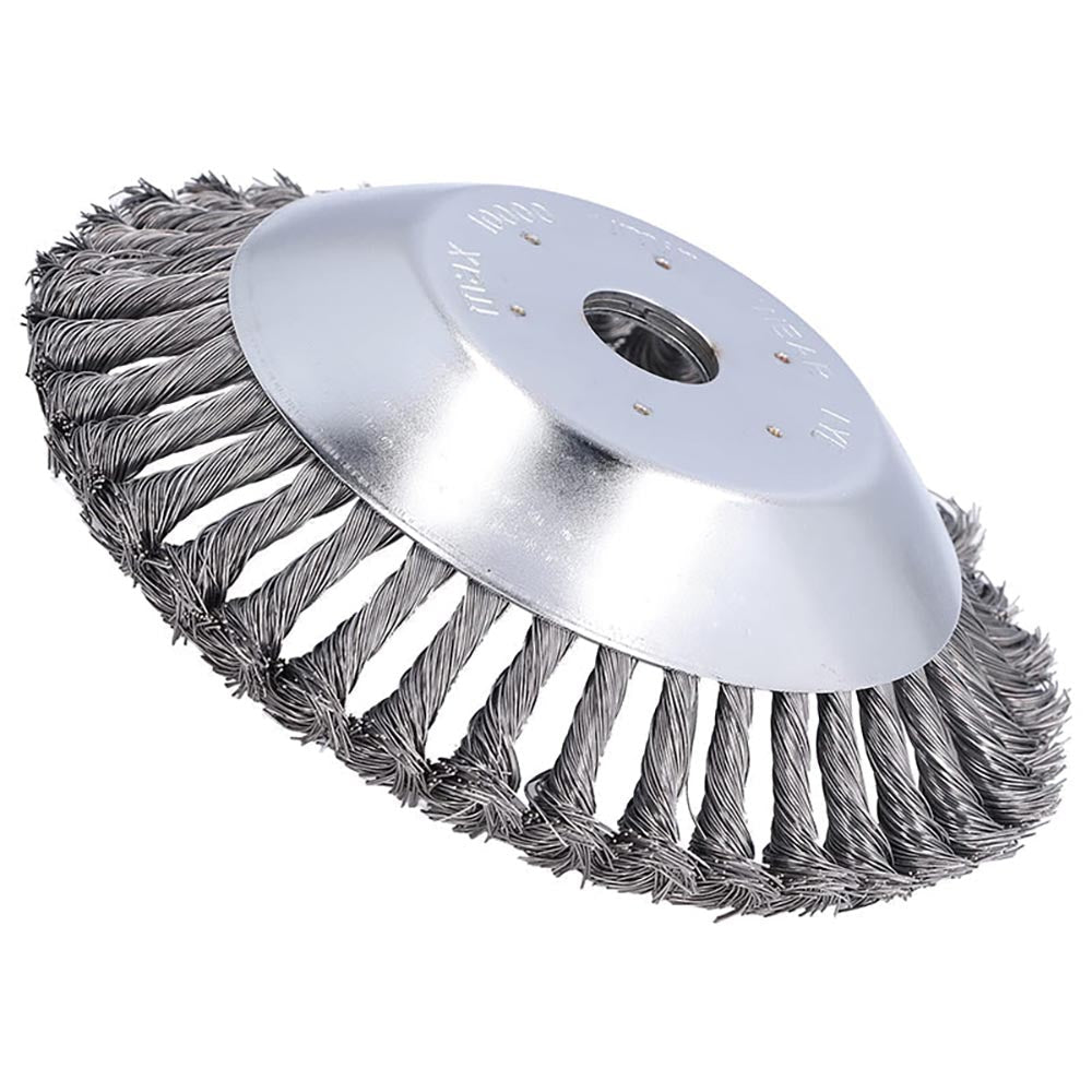 Twisted wire wheel brush cutter