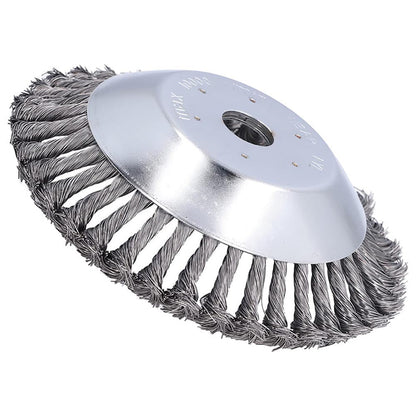 Twisted wire wheel brush cutter