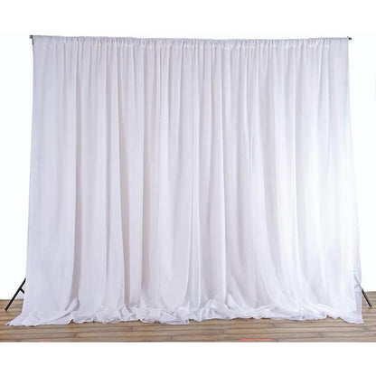 white chiffon backdrop curtain