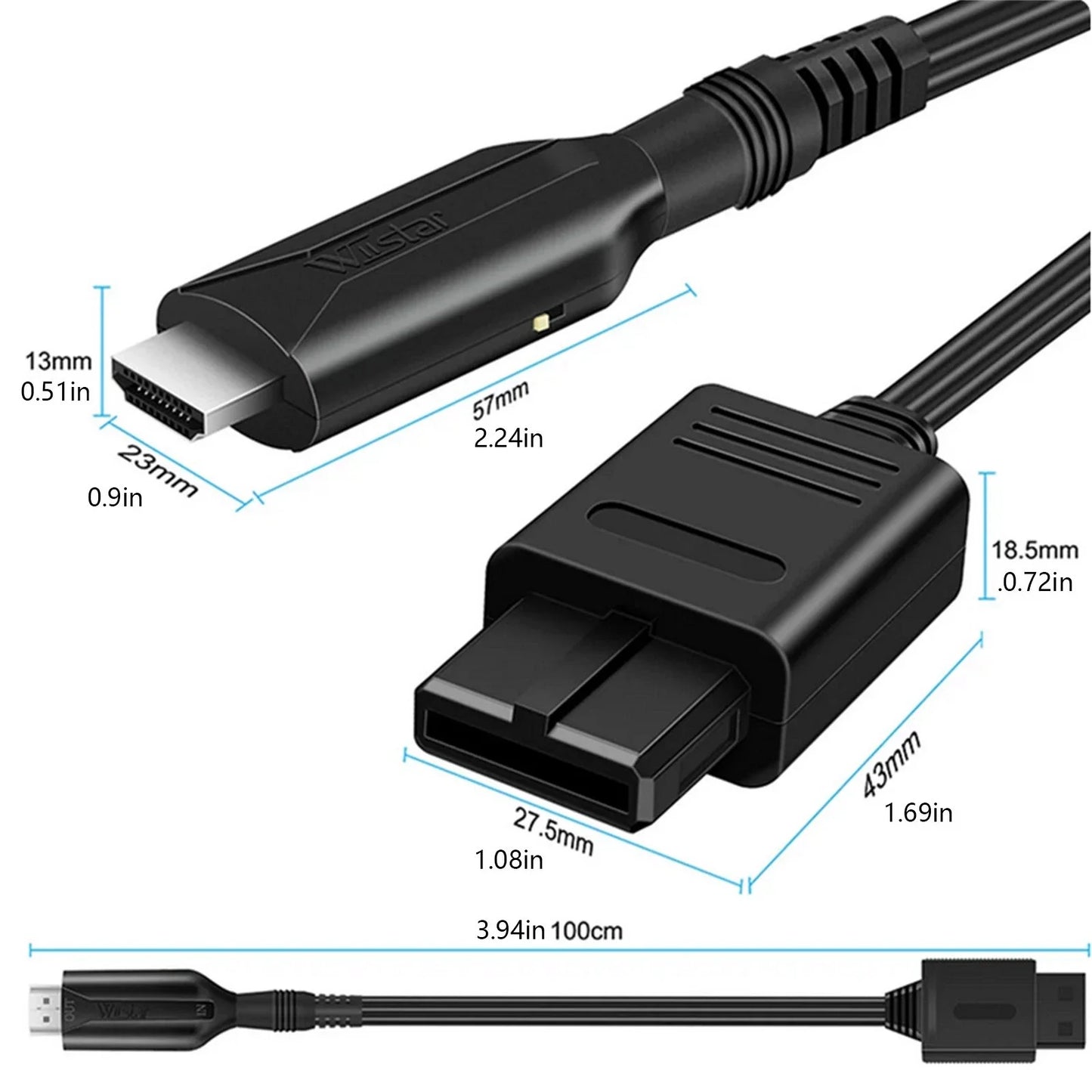 WII To HDMI Converter Cable For HDTV Display N64 To 1080p HD