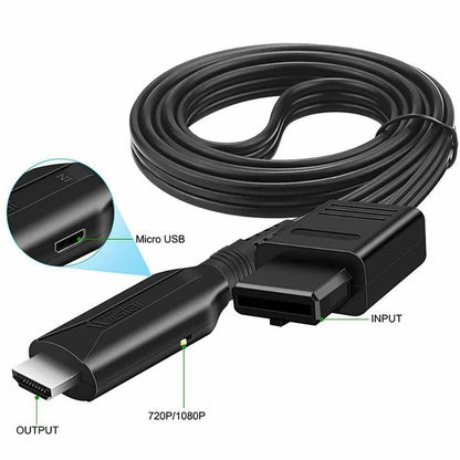 WII To HDMI Converter Cable For HDTV Display N64 To 1080p HD