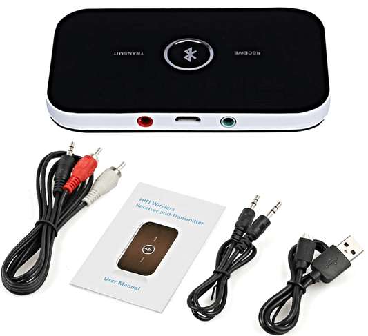 Bluetooth Transmitter Receiver 3.5Mm Audio Cable 2-In-1 Wireless Adapter For Headphone Speaker