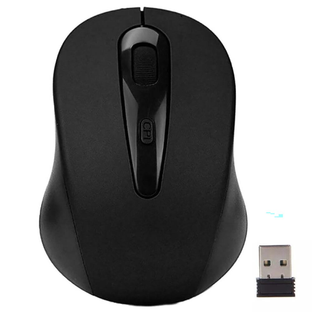 Black optical wireless mouse