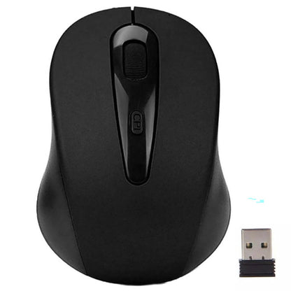 Black optical wireless mouse