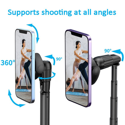 MagSafe Magnetic/Clamp Selfie Stick Tripod with Remote up to 1.5m