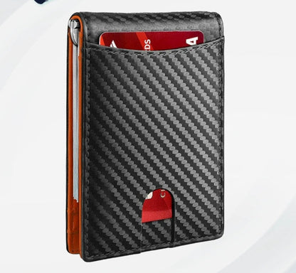 Minimalist Slim Wallet with Money Clip RFID Blocking Front Pocket