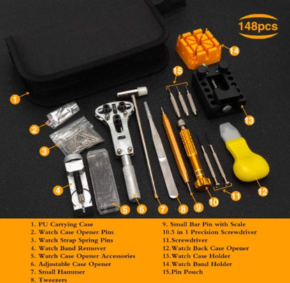 148 PCS Watch Repair Tools Professional Spring Bar Tool Set