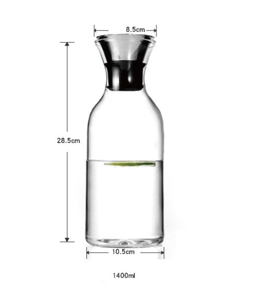 1400ml Borosilicate Glass Water Pitcher with Self-Sealing Lid – Heat Resistant