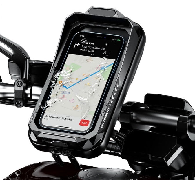 Waterproof Motorcycle Quick-Release Handlebar Phone Mount Sensitive Touchscreen Operation