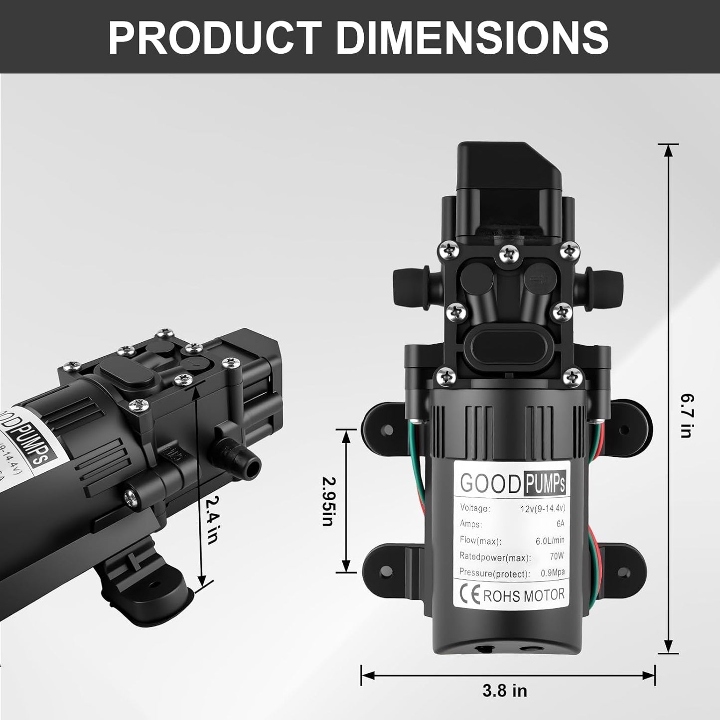Water pump 12V Diaphragm Pump High Pressure