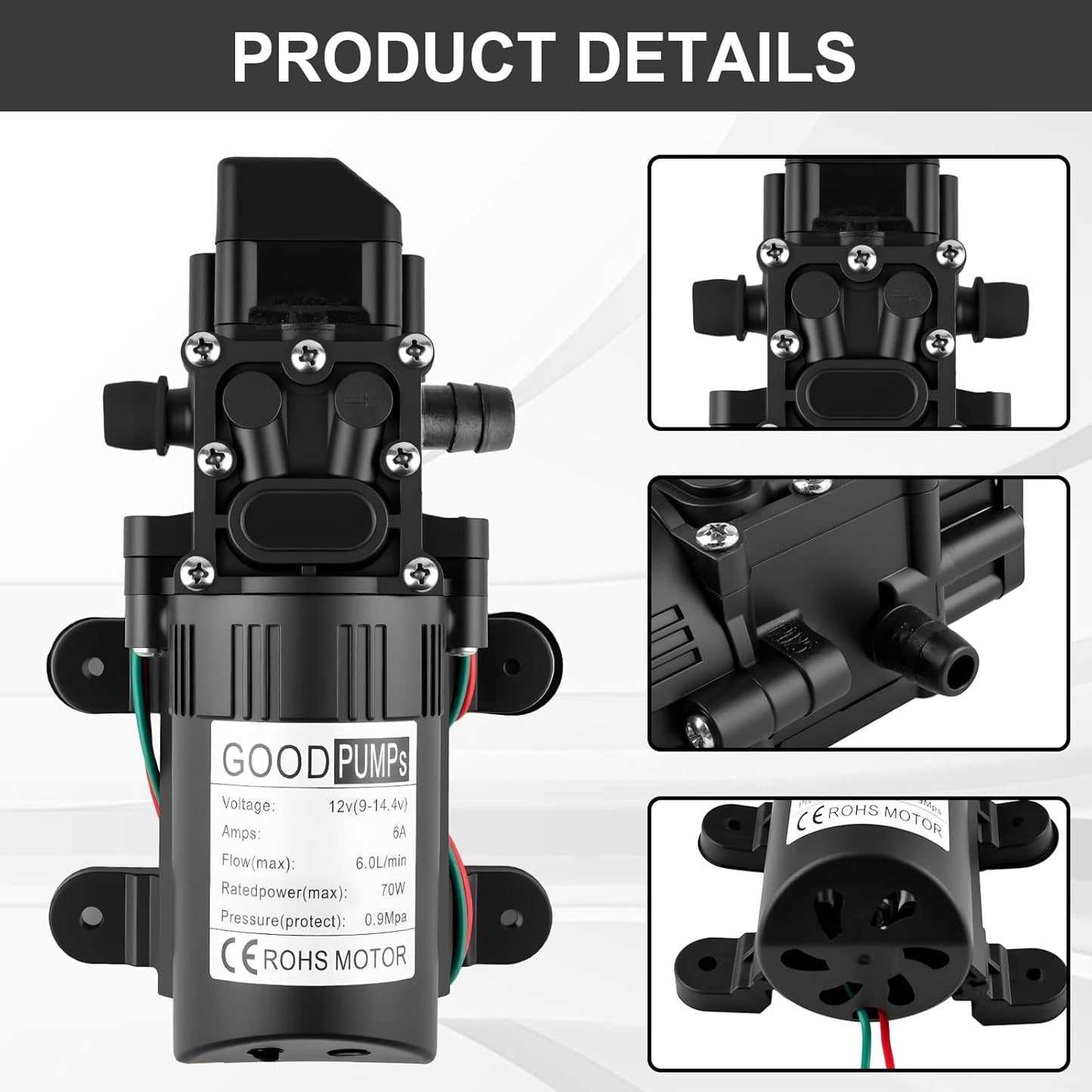 Water pump 12V Diaphragm Pump High Pressure