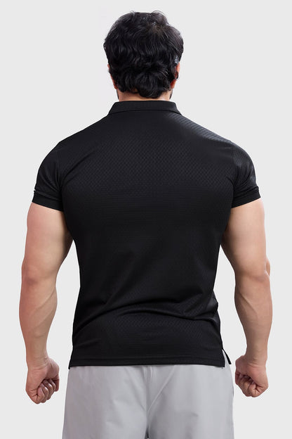 Wave Polo T-shirt Black