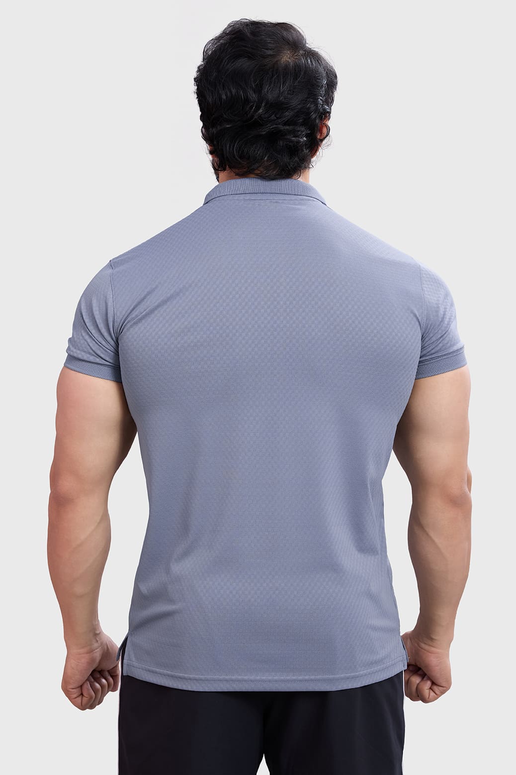 Wave Polo T-shirt Grey