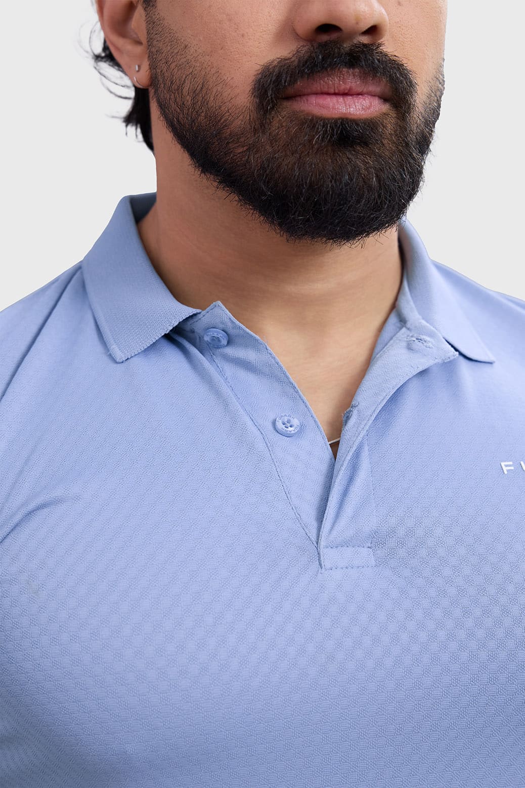 Wave Polo T-shirt Light Blue