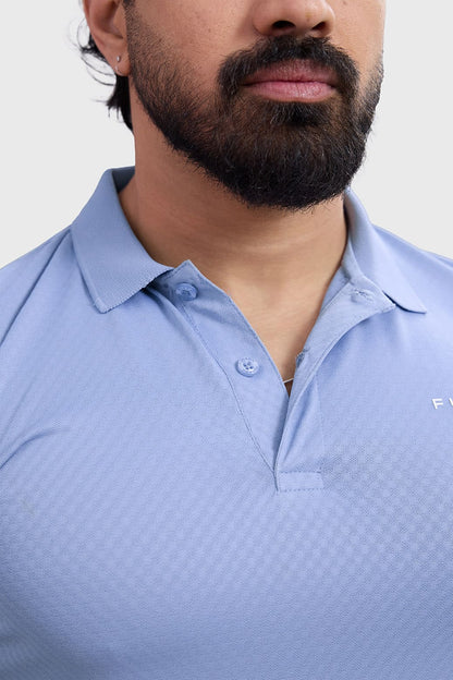 Wave Polo T-shirt Light Blue