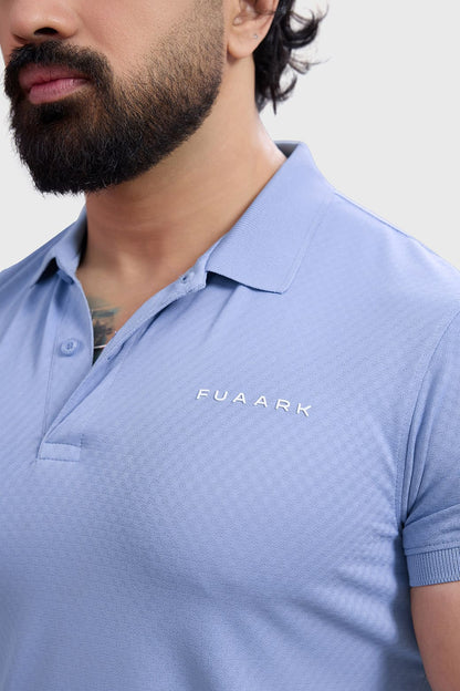 Wave Polo T-shirt Light Blue