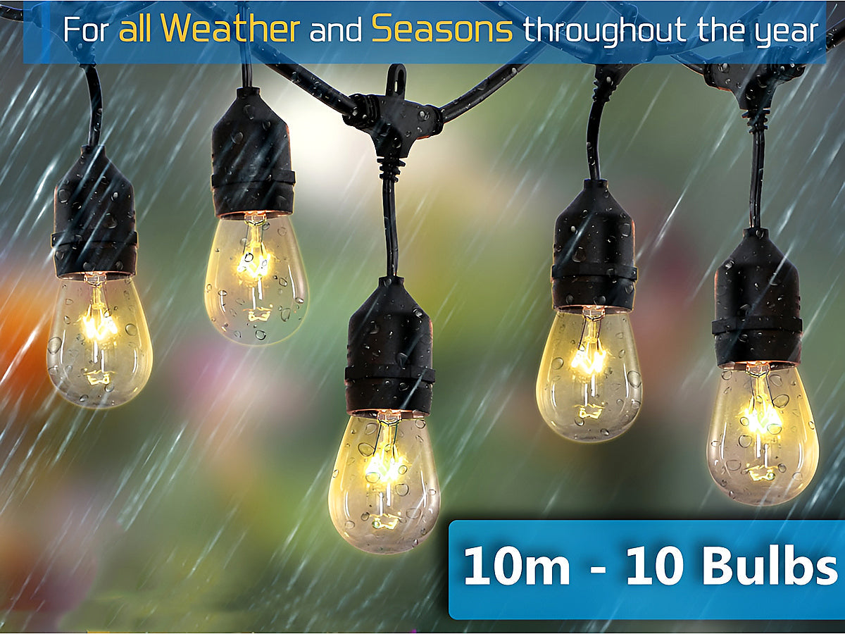 Outdoor Festoon Light String Lights 10M 10 LED Bulbs