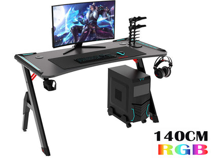 ERGONOMIC GAMING DESK Gaming Table Computer Desk 140cm
