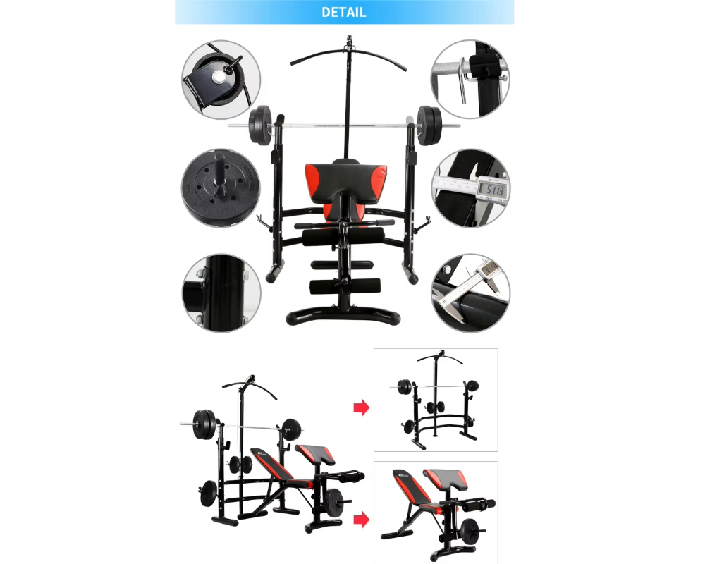 Weight Bench All in One Workout Station Bench Home Gym Station