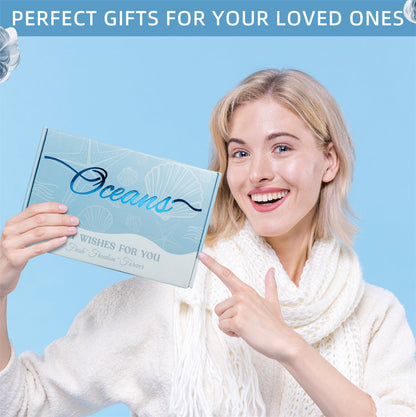 Blue Theme Aroma Candle Bath Gift Box