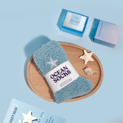 Blue Theme Aroma Candle Bath Gift Box