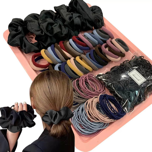 755PCS Hair Accessories Set includes various styles of scrunchies and ponytail holders