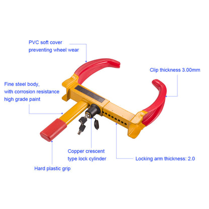 Wheel Clamp Heavy Duty Anti- Theft Wheel Lock