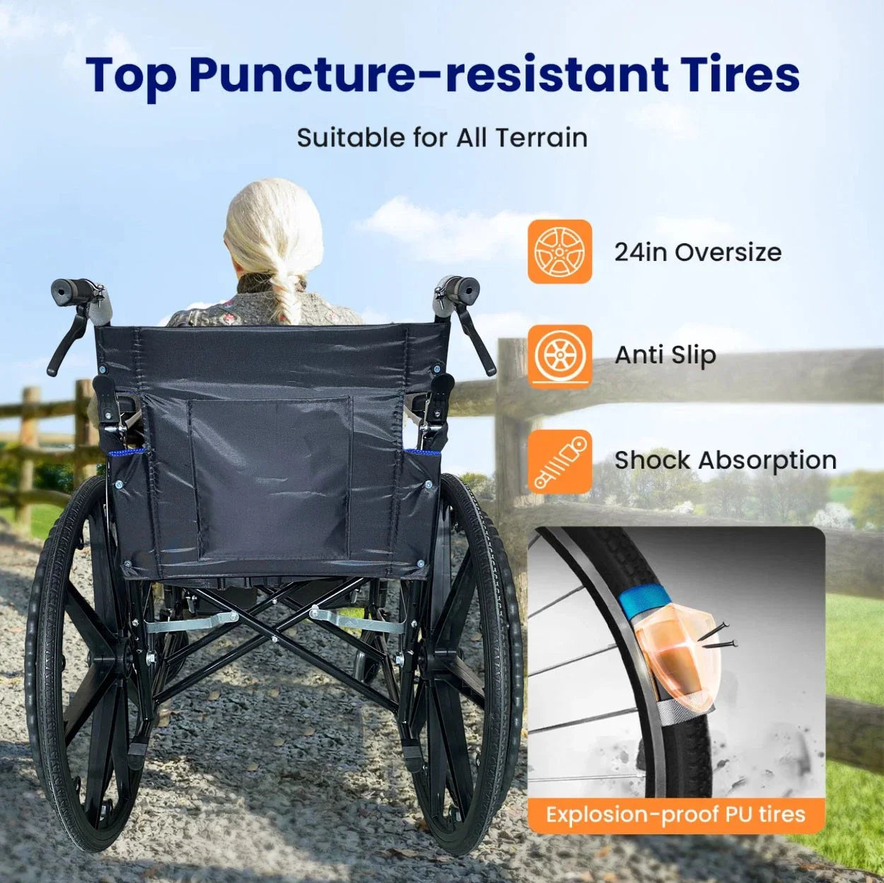 Wheelchair Foldable Lightweight Wheel Chair