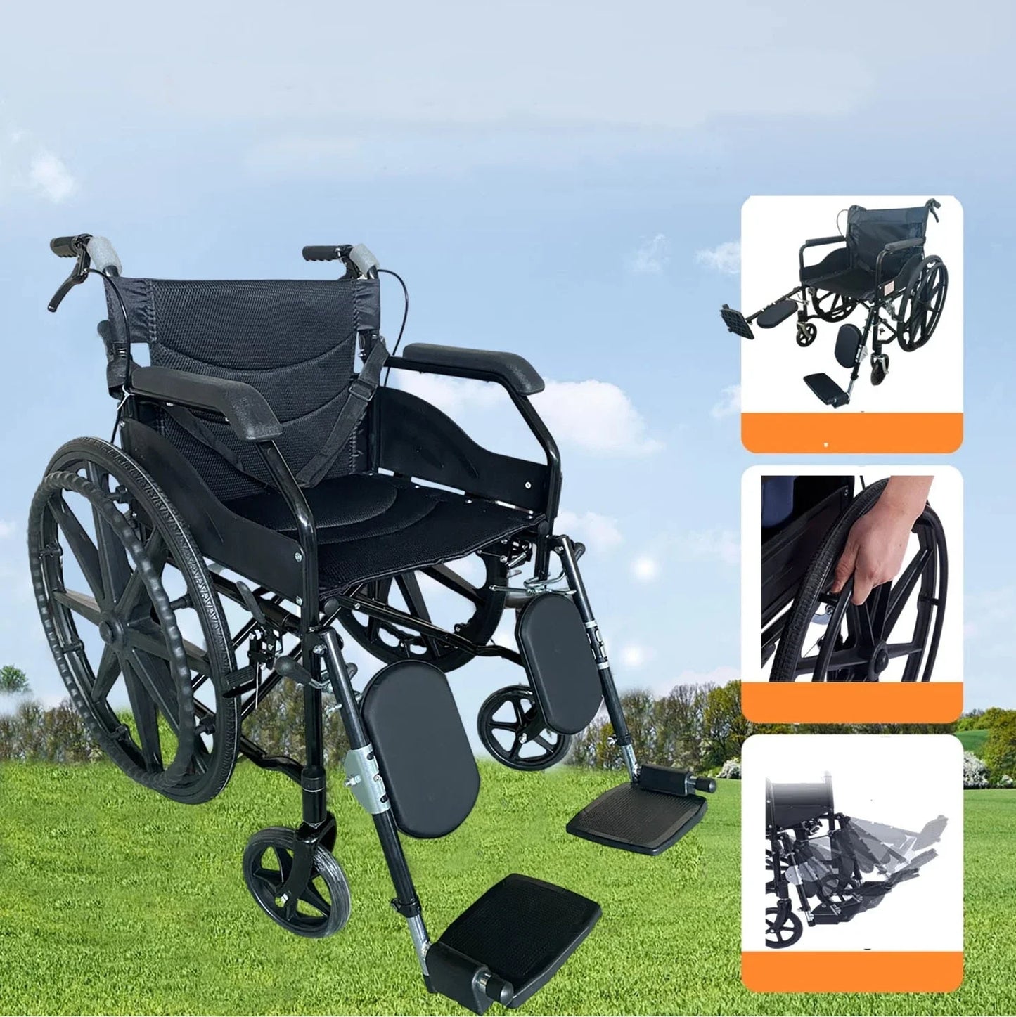 Wheelchair Foldable Lightweight Wheel Chair