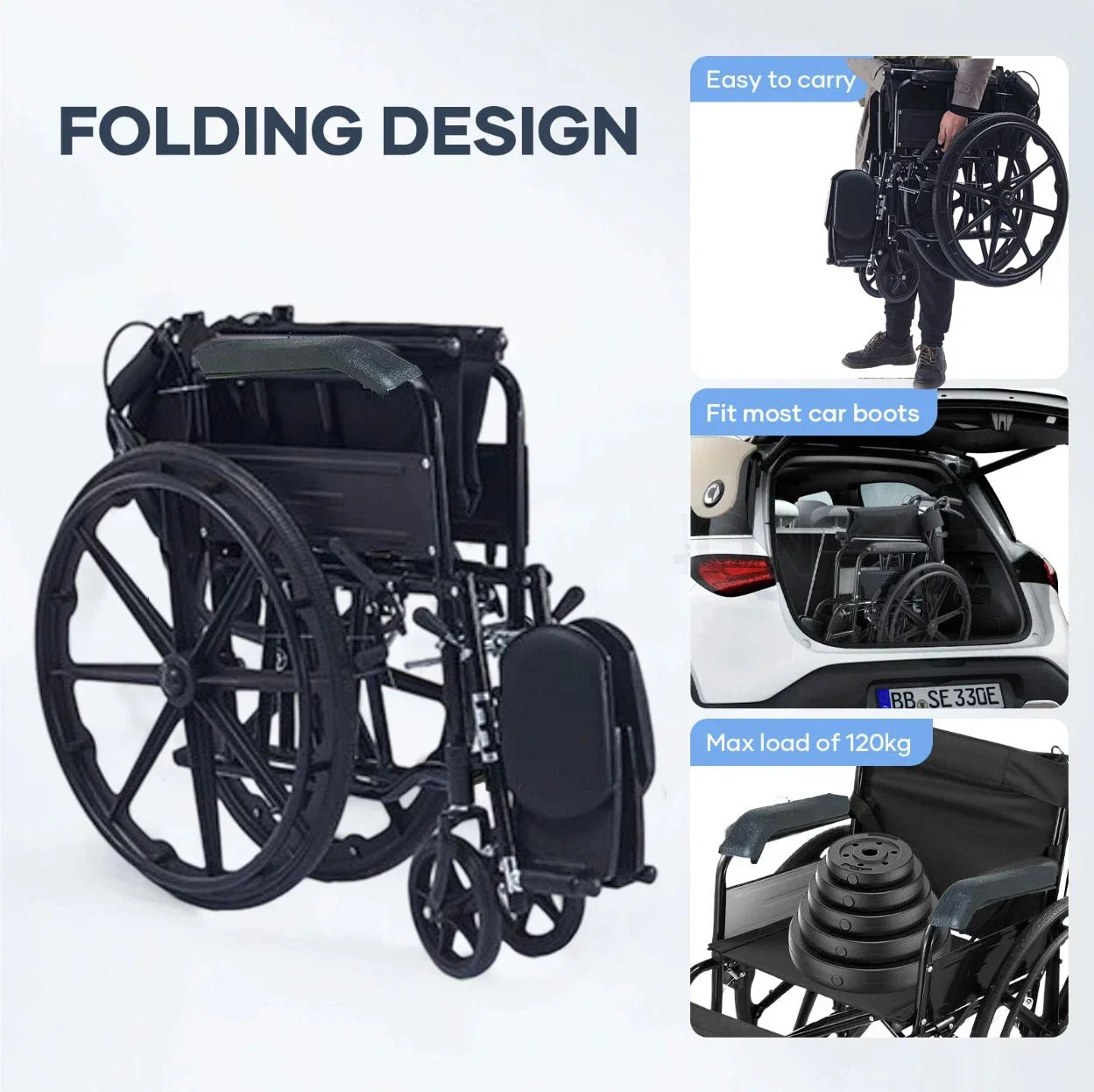 Wheelchair Foldable Lightweight Wheel Chair