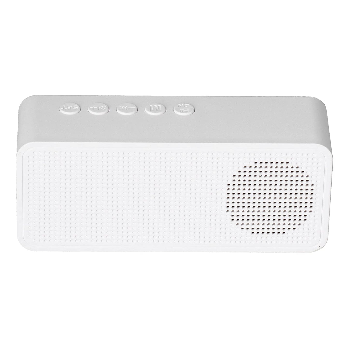 Digital Smart Alarm Clock With Bluetooth Speaker (White)
