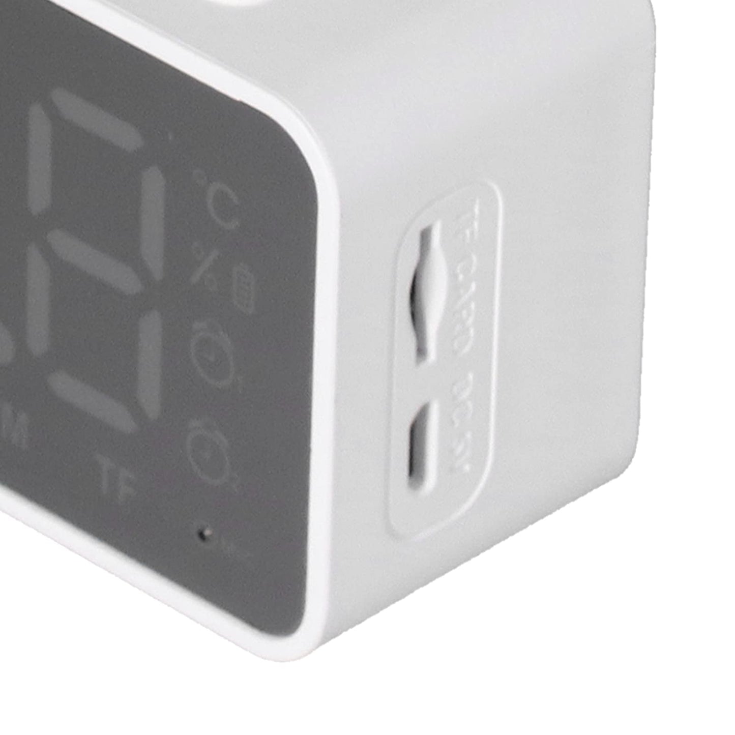 Digital Smart Alarm Clock With Bluetooth Speaker (White)