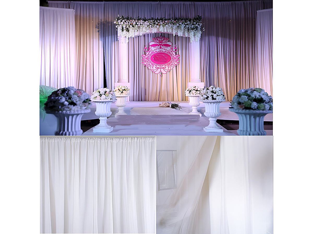 White Wedding Backdrop Curtain