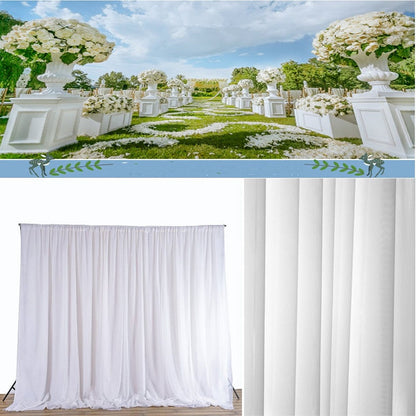 White Wedding Backdrop Curtain