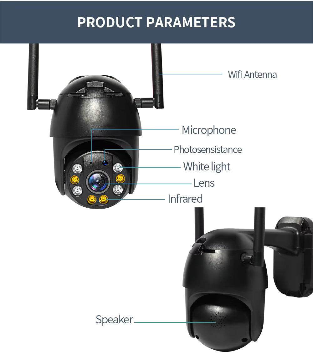 Wireless Security Camera System 4 Cameras 2MP