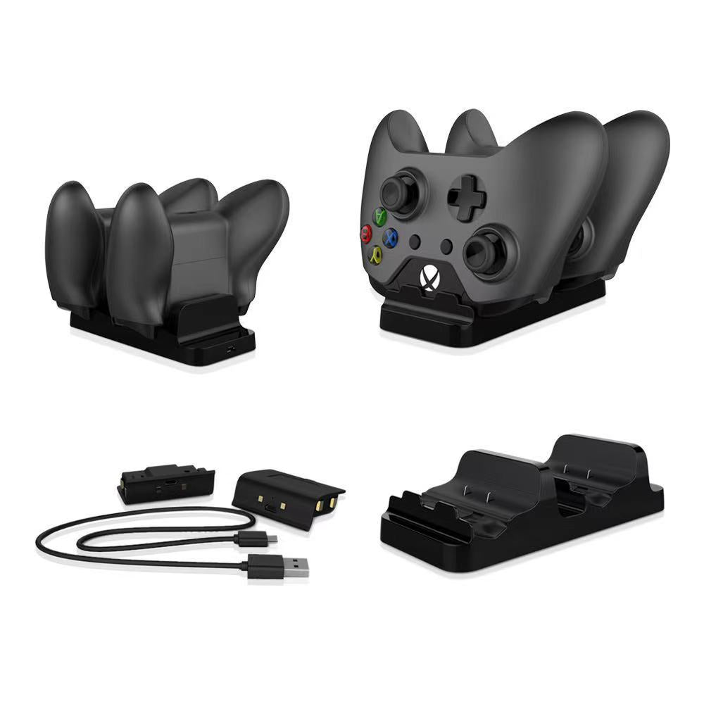 Charging dock with two batteries