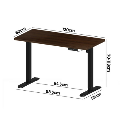 Height Adjustable Computer Desk Table 120CM