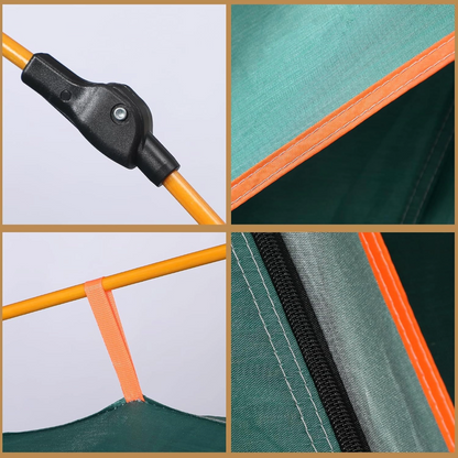 Pop Up Tent Family Camping Tent 3-4 Person Tent (Green)