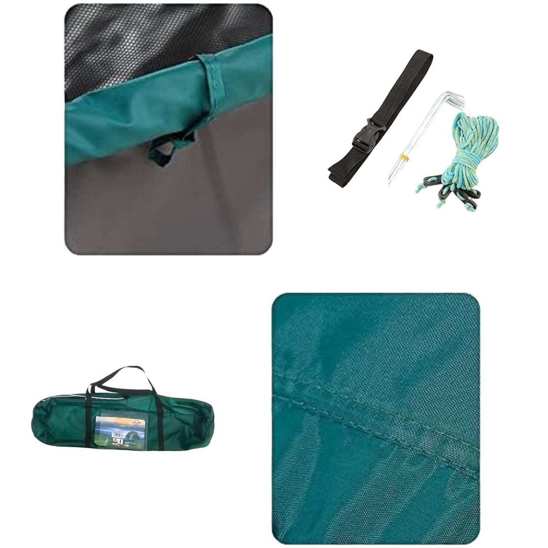 Pop-Up Camping Tent 3-4 Person Outdoor Folding Tent (Green)